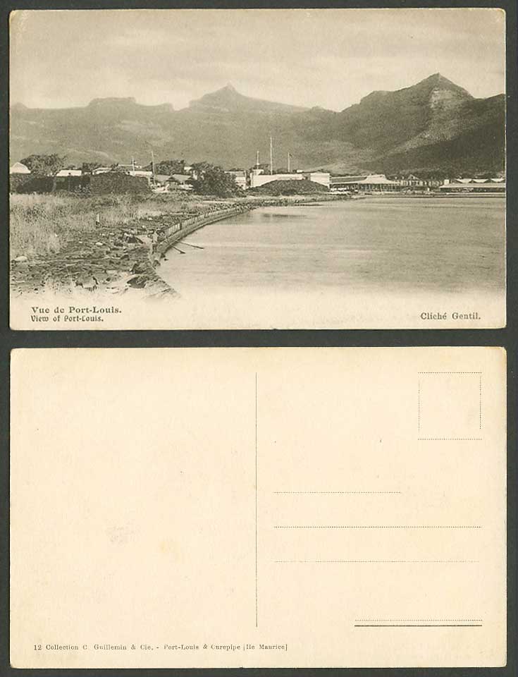 Mauritius Old Postcard View of Port Louis Vue de Panorama General View Mountains