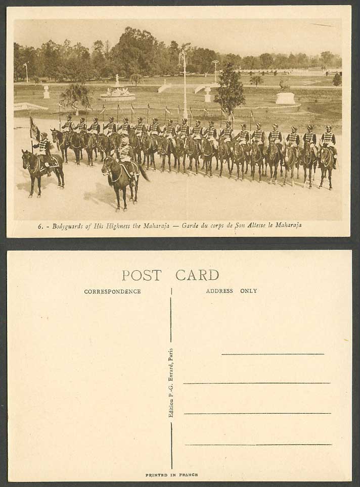 India Old Postcard Bodyguards of His Highness the Maharaja Horses Horse Riders 6
