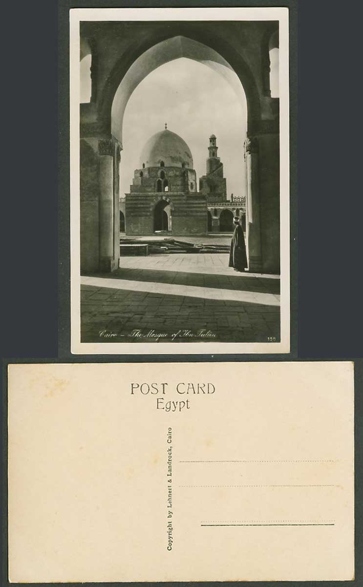 Egypt Old Real Photo Postcard Cairo, Mosque of Ibn Tulun, Arch Arched Gate Caire