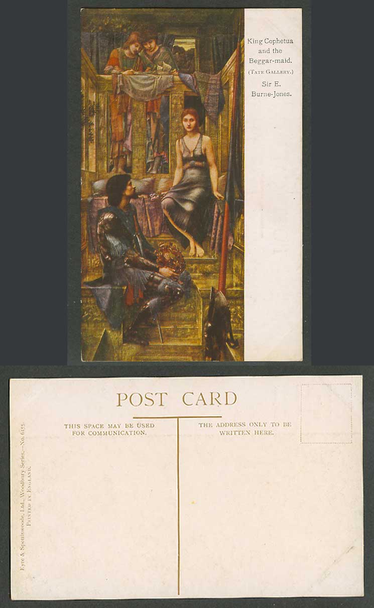 King Cophetua and Beggar-Maid, Tate Gallery, Sir E. Burne-Jones Old ART Postcard