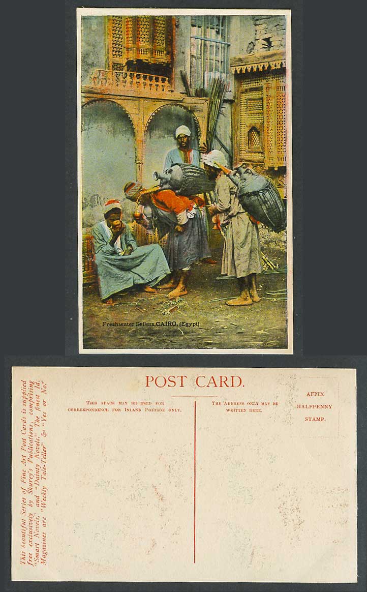 Egypt Old Colour Postcard Freshwater Sellers Fresh Water Vendors, Cairo Le Caire