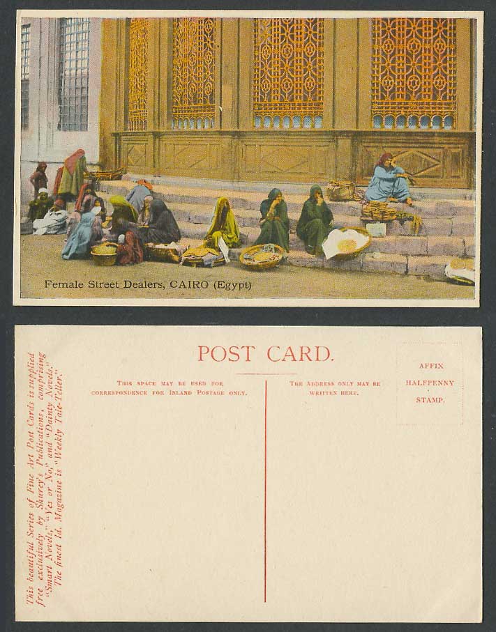 Egypt Old Colour Postcard Cairo Female Street Dealers Seller Vendor Native Women