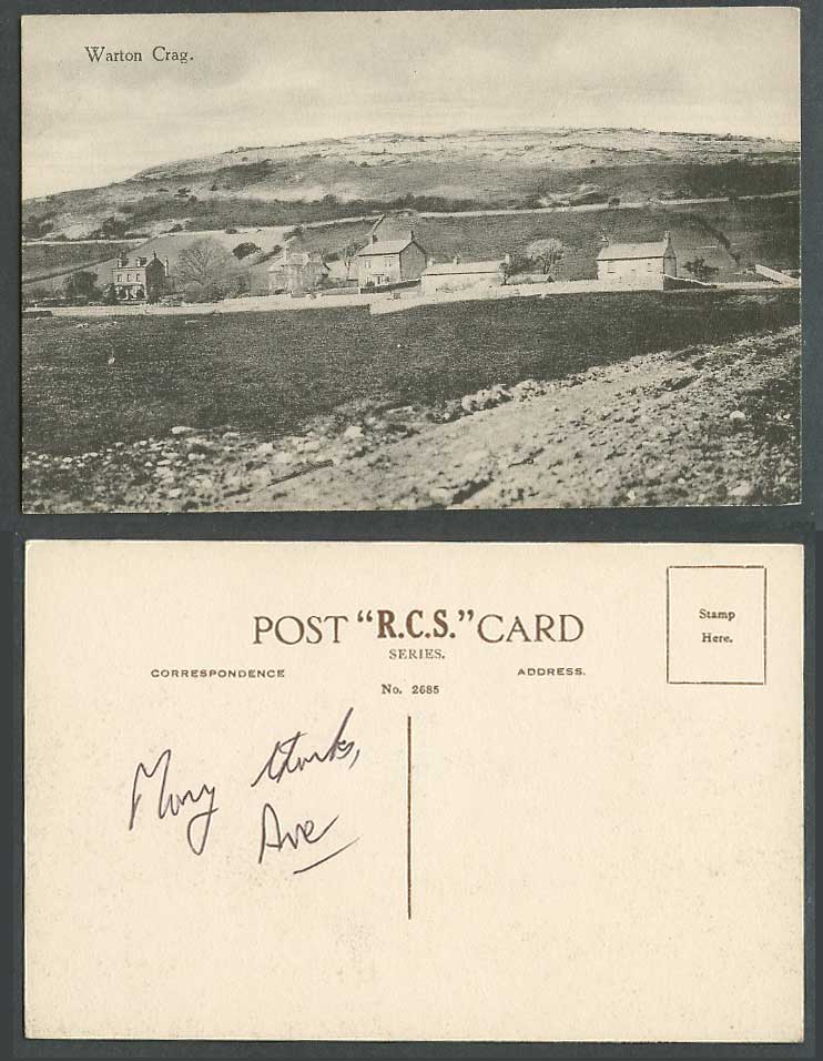 Warton Crag, Limestone Hill Houses Panorama Lancaster W. Lancashire Old Postcard