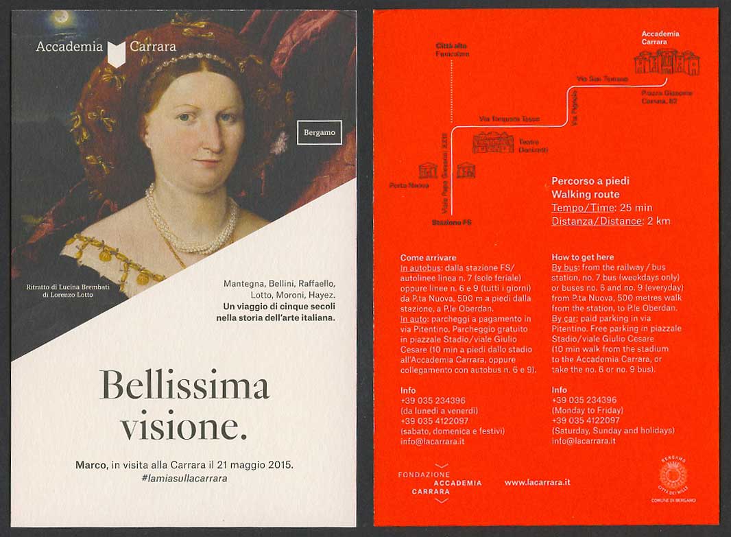 Accademia Carrara, Bellissima visione, Bergamo, MAP Woman Italy Advertising Card