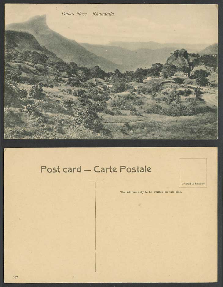 India Old Postcard Dukes Nose, Khandalla, Railroad Railway Mountain Panorama 507