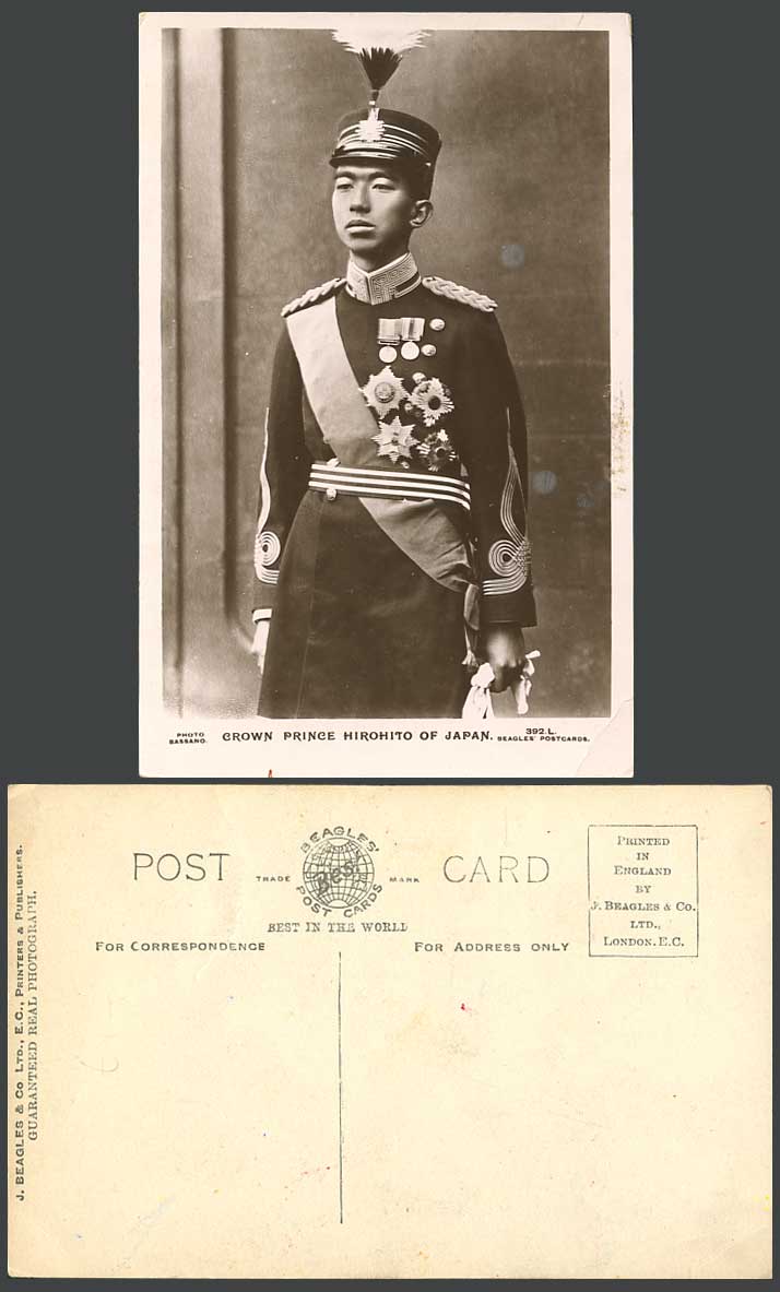 Japan Old Real Photo Postcard Japanese Crown Prince Hirohito Later Emperor Showa