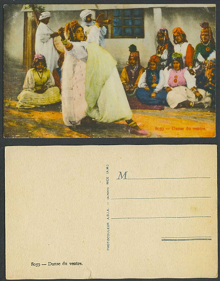 Algeria Old Colour Postcard Danse du ventre, Belly Dance, Native Dancer Dancing