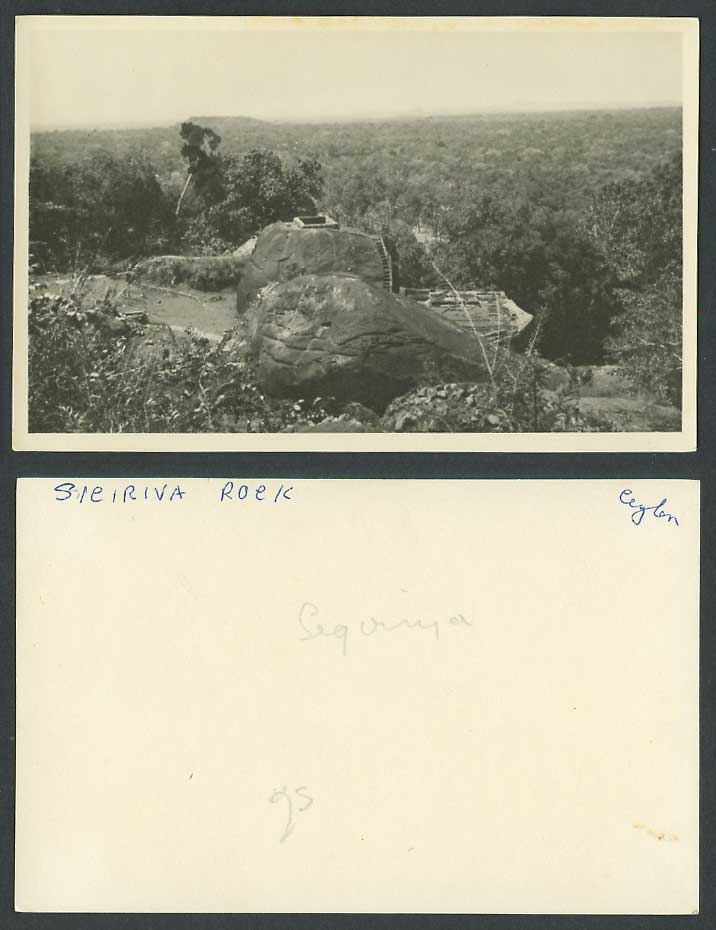 Ceylon Old Real Photo Card Sinhagiri Sigiriya Sigiri Rock Fortress near Dambulla