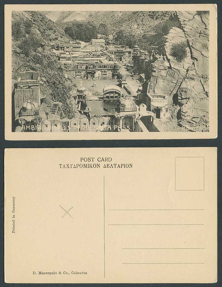 India Old Postcard Ambir Temples in The Galta Pass, Jaipur Jeypore Indian Temple