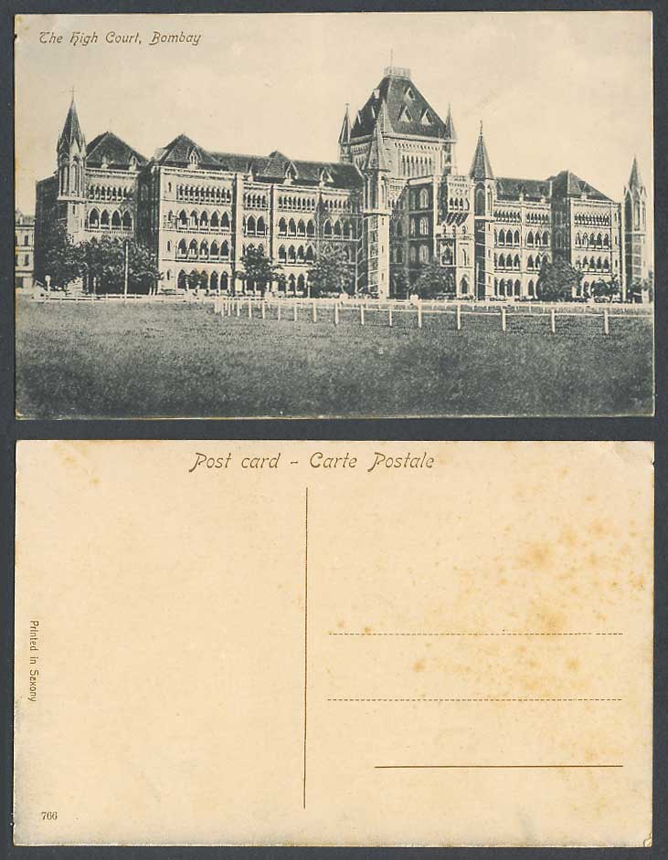 India Old Postcard The High Court Building, Bombay, Law Courts Court of Justice