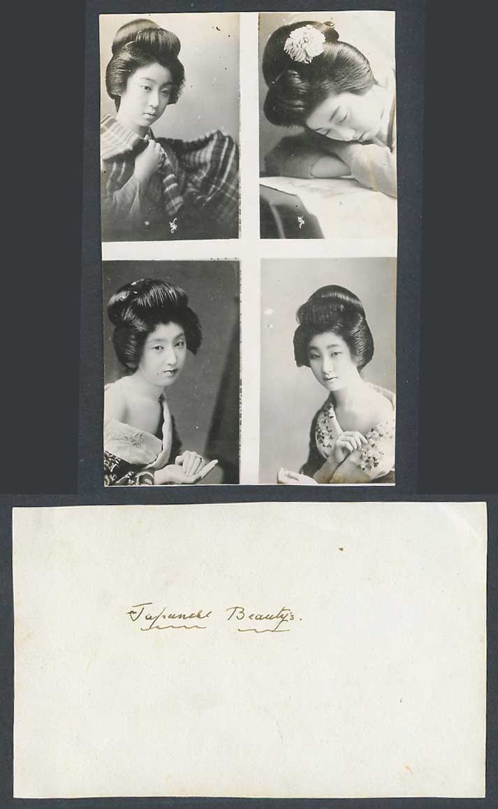 Japan Old Real Photo, Geisha Girl Lady Woman, Japanese Beauty's Beauties, Kimono