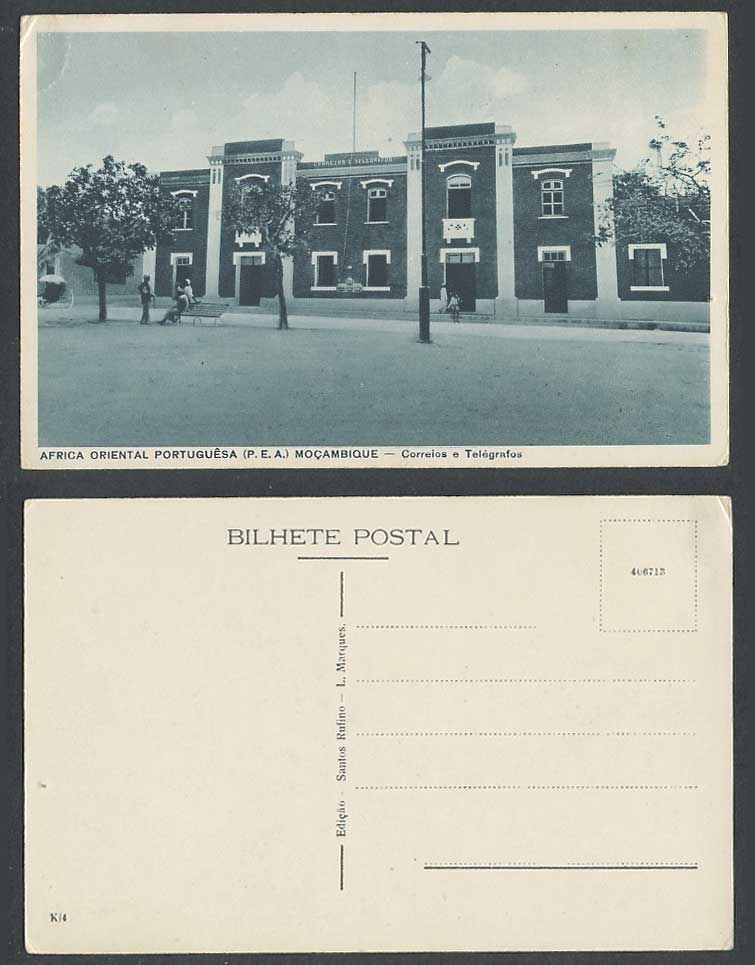Portuguese East Africa Mozambique P.E.A. Old Postcard Post Office and Telegraphs