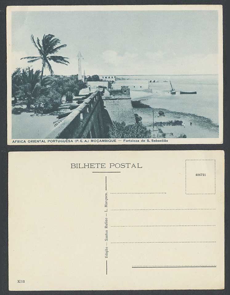 Portuguese East Africa, Mozambique Old Postcard Fortaleza S. Sebastiao Fortress