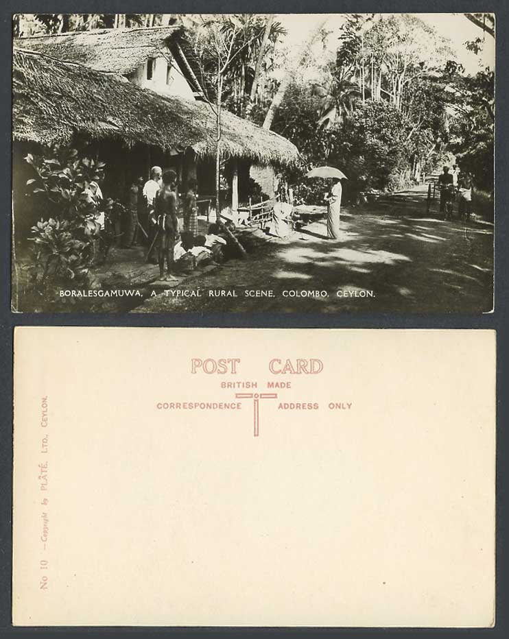 Ceylon 1956 Old Real Photo Postcard Boralesgamuwa, A Rural Street Scene, Colombo
