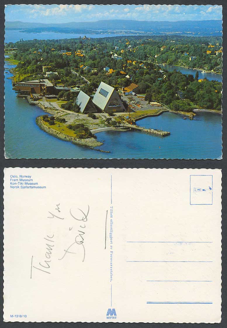Norway Colour Postcard Oslo Fram Museum, Kon-Tiki Museum, Norsk Sjofartsmuseum