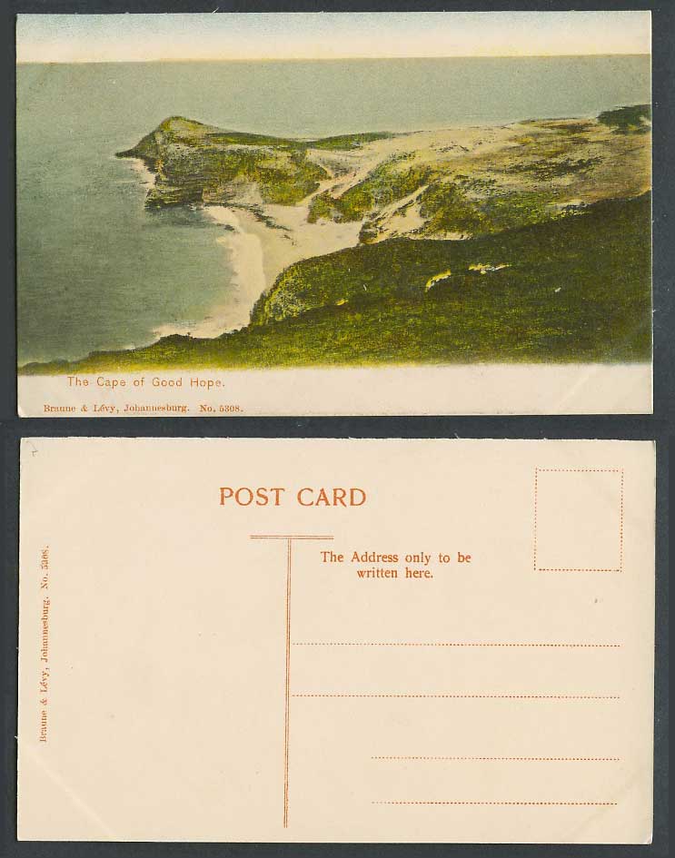 South Africa Old Colour Postcard The Cape of Good Hope, Beach, Cliffs, Panorama