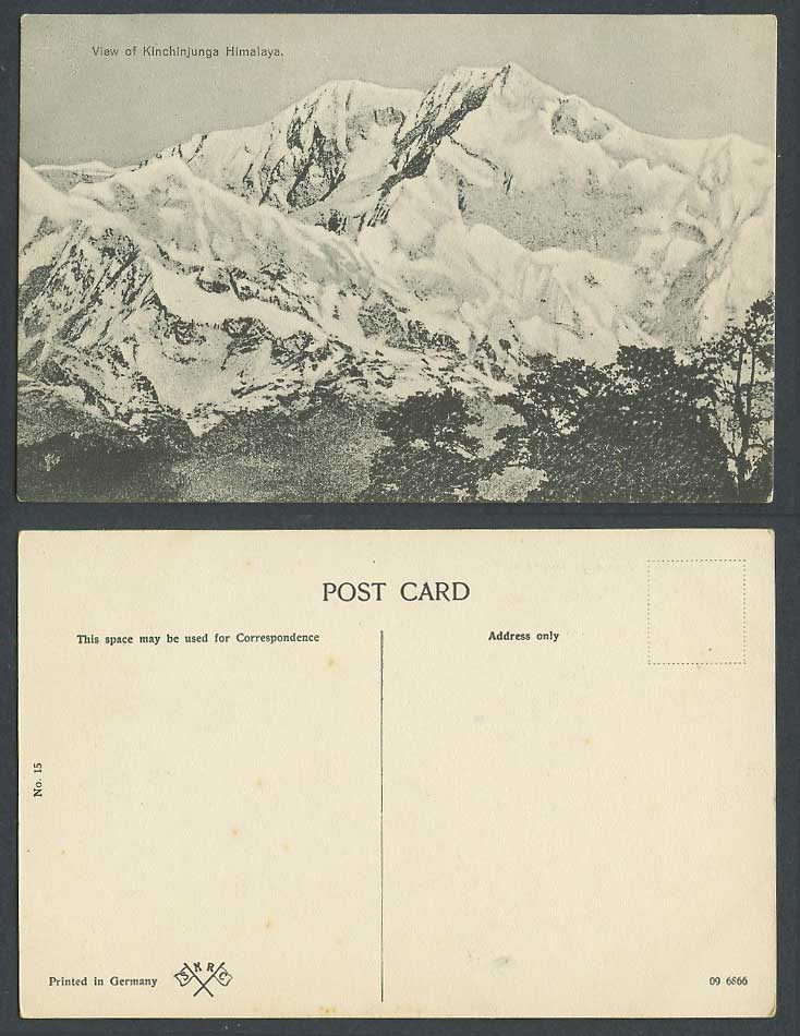 India Old Postcard View of Kinchinjunga Kinchunjunga, Himalaya, Snowy Mountains