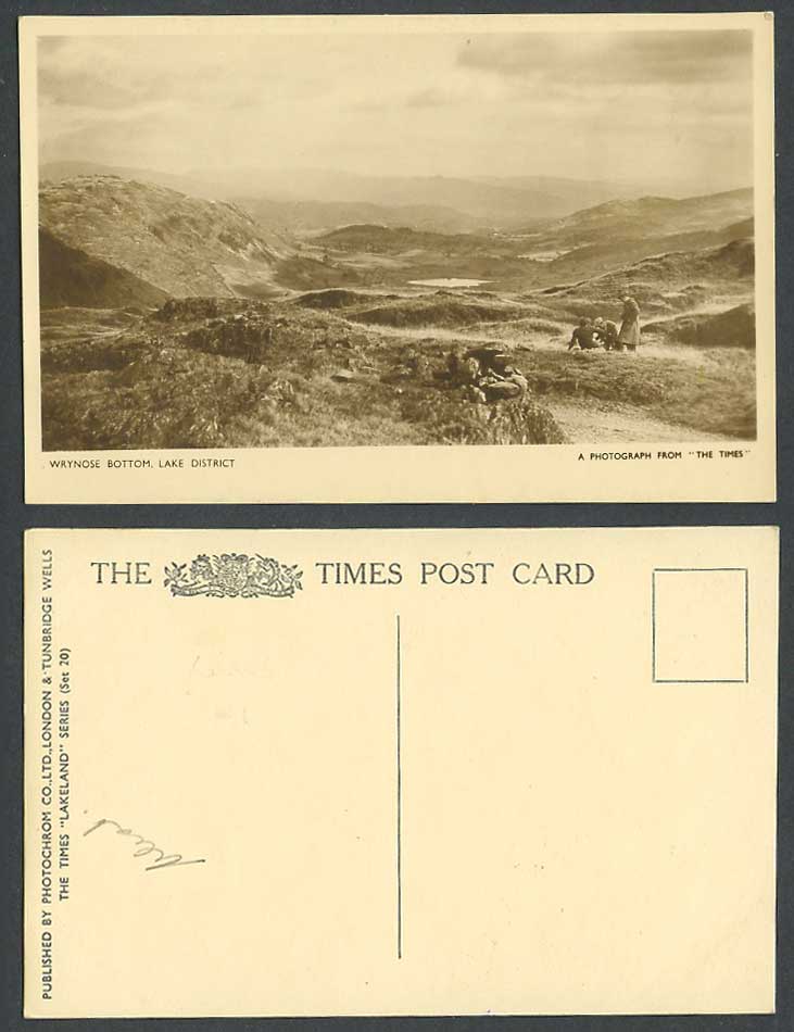 Wrynose Bottom, Lake District, Cumbria Old Postcard A Photograph from The Times