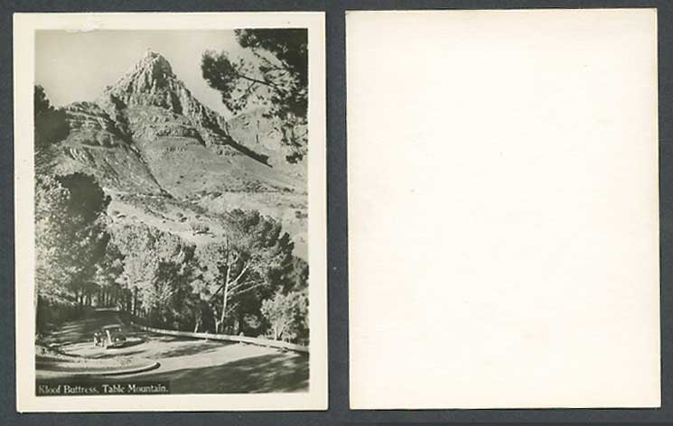 South Africa Old Snapshot Card Cape Town, Kloof Buttress Table Mountain, Street