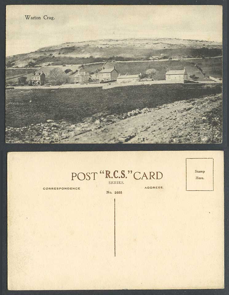 Warton Crag, Limestone Hill Houses Panorama General View Lancashire Old Postcard