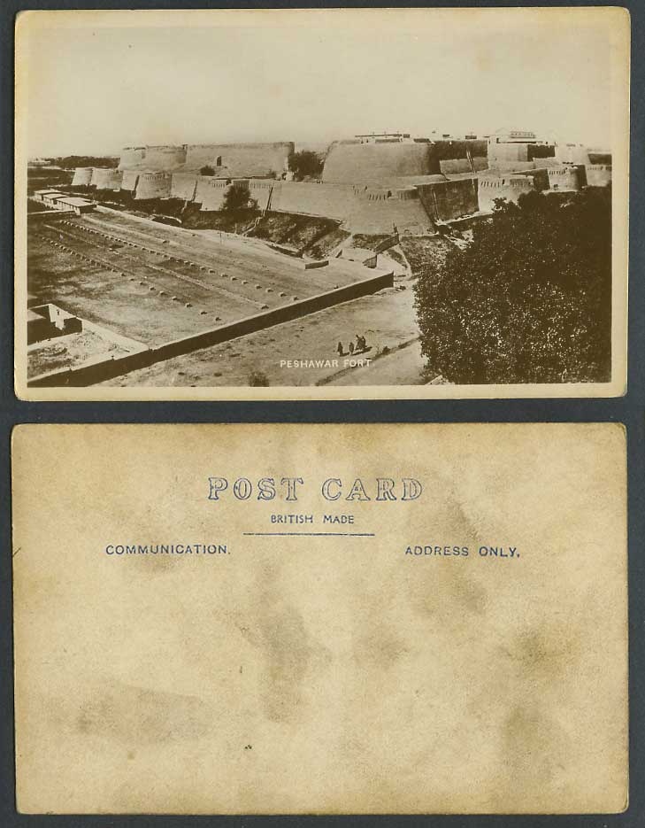 Pakistan Old Postcard PESHAWAR FORT Fortress General View Panorama British India