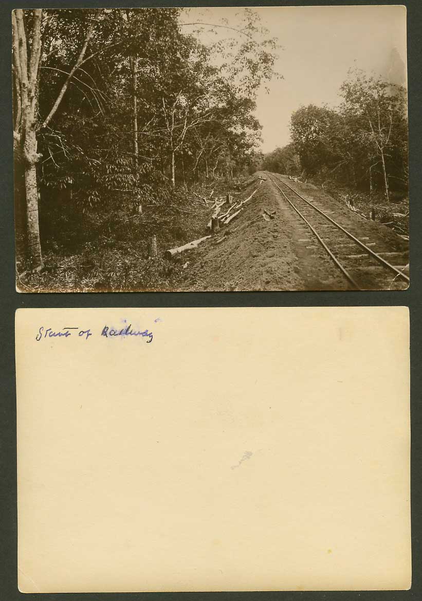 Singapore Old Real Photo Changi Railway Railroad Rail Straits Settlements Malaya