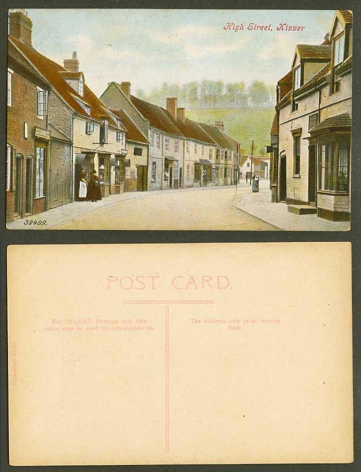 Kinver High Street Scene Shops Shopfront Women Staffordshire Old Colour Postcard