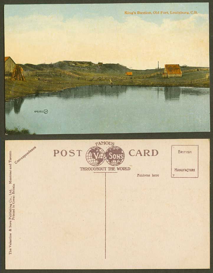 Canada Old Postcard Louisburg, King's Bastion, Old Fort C.B. Cape Breton Island