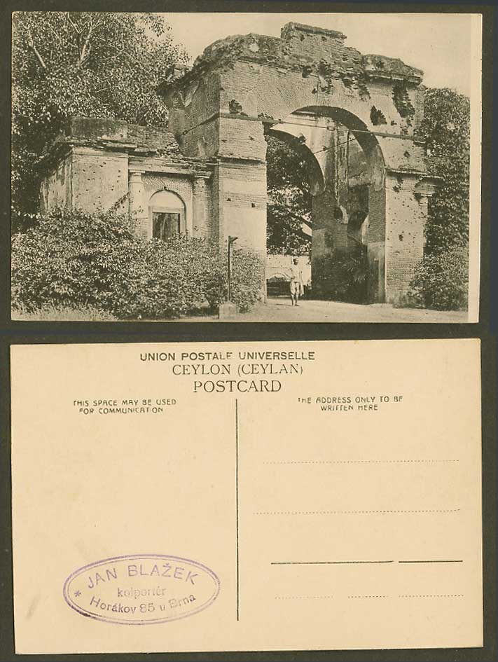 India Old Postcard Bailey Guard Gate Lucknow Man Jan Blazek kolporter Horakov 85