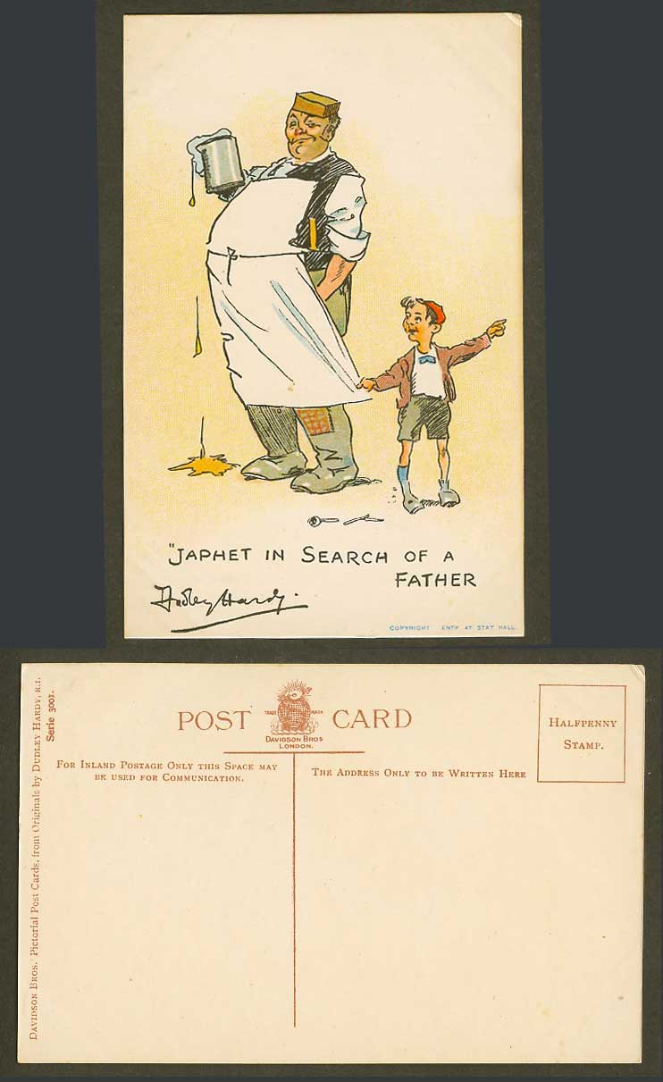 Dudley Hardy Artist Signed Old Postcard Japhet in Search of a Father. Beer Mug