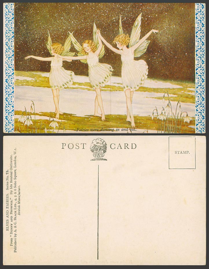 I.R. Outhwaite Old Postcard Fairies were Dancing In and Out Elves and Fairies 73