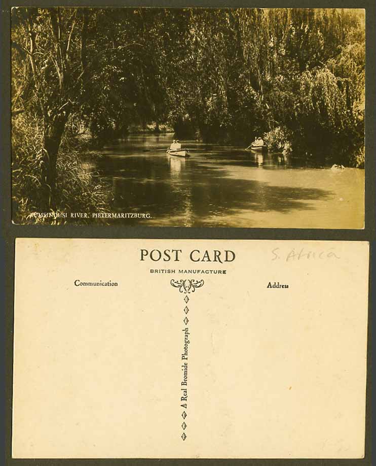 South Africa Old RP Postcard Umsindisi Umsindusi River Boating, Pietermaritzburg