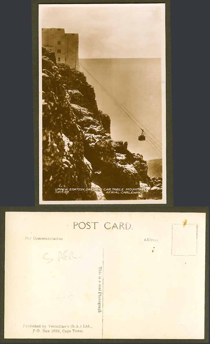 South Africa Upper Station Table Mountain Aerial Cableway Cable Car Old Postcard