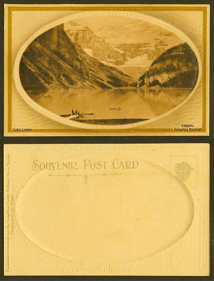 Canada Old Embossed Postcard Lake Louise, Laggan, Canadian Rockies, Glacier Mts.