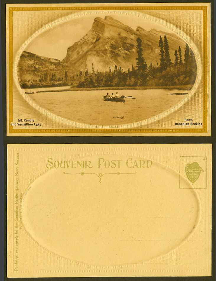 Canada Old Embossed Postcard Mt. Rundle & Vermilion Lake, Banff Canadian Rockies