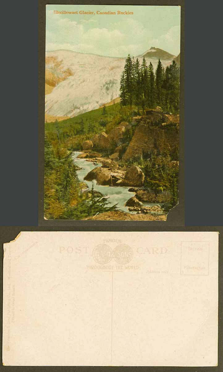 Canada Old Colour Postcard Illecillewaet Glacier, Canadian Rockies, River Scene