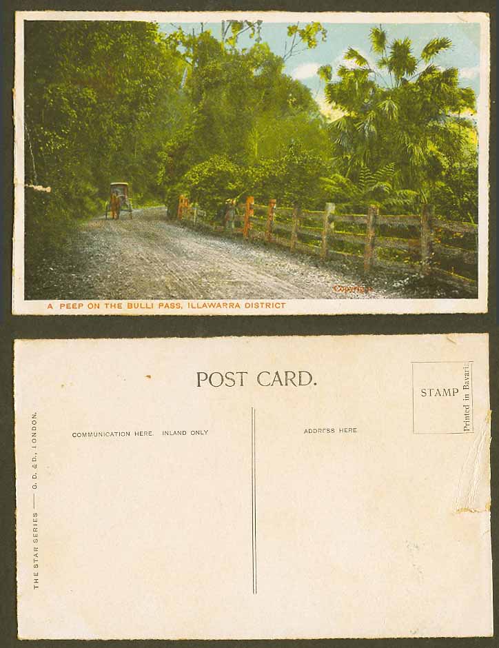 Australia Old Colour Postcard A Peep on The Bulli Pass, Illawarra District, Cart