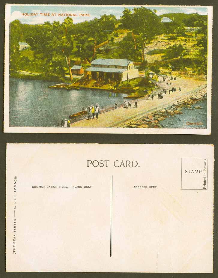 Australia Old Colour Postcard Holiday Time at National Park, Boats Harbour Hill