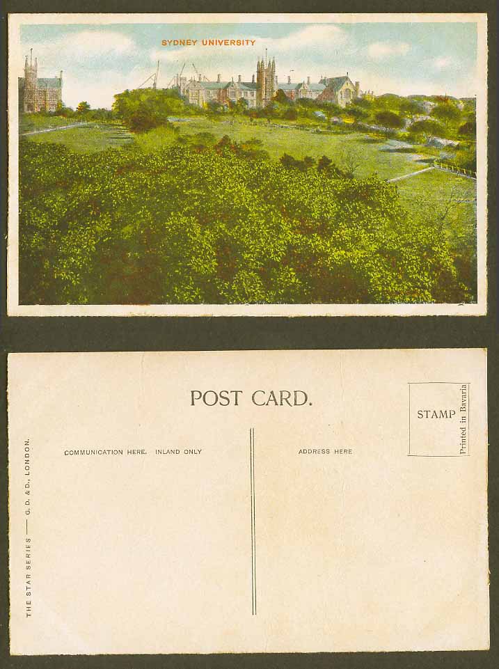 Australia Old Colour Postcard Sydney University New South Wales N.S.W. Panorama