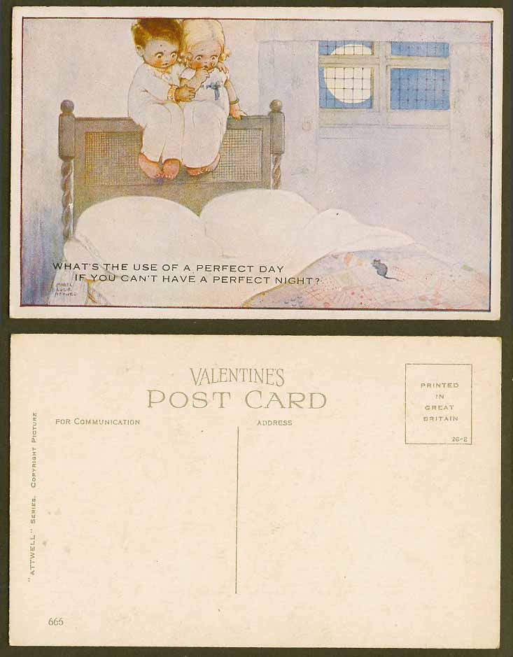 MABEL LUCIE ATTWELL Old Postcard Mouse Rat Use of a Perfect Day Not Night No.666