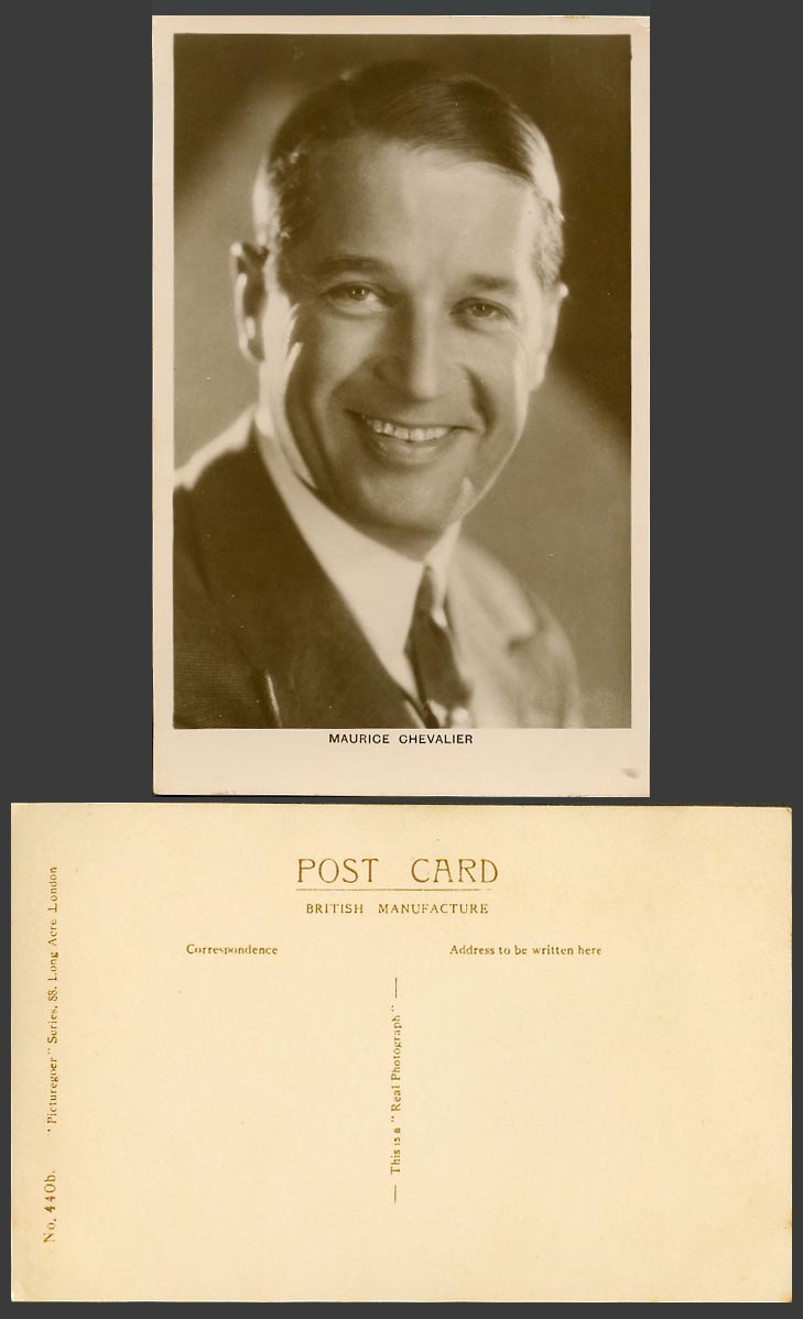 French Actor, Maurice Chevalier, Singer Old Real Photo Postcard Picturegoer 440b