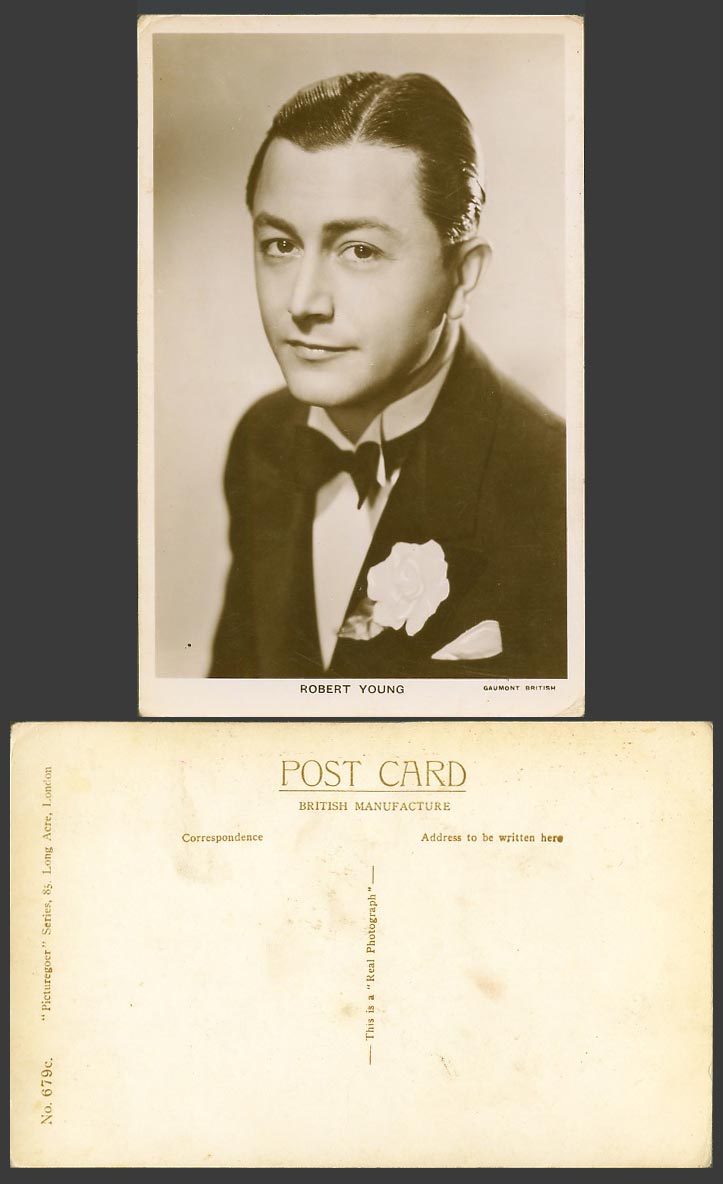 American Actor Robert Young, Television, Film, and Radio Old Real Photo Postcard