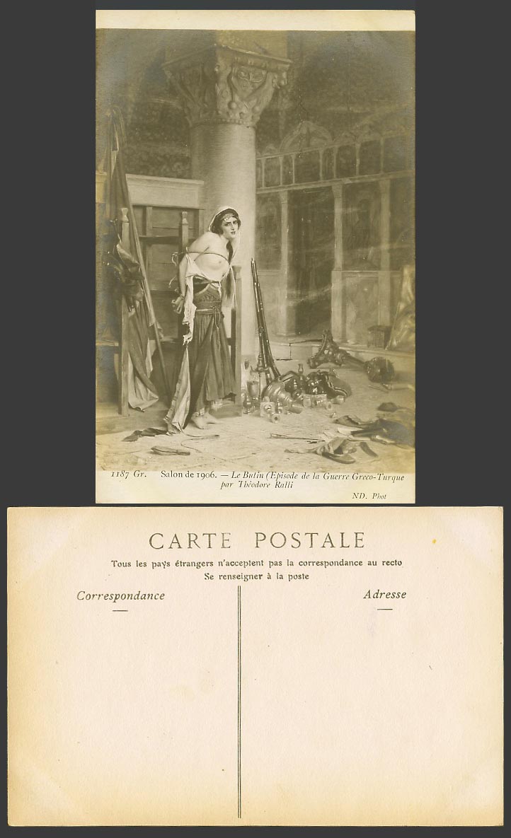 Le Butin, Episode de la Guerre Greco-Turque, Theodore Ralli 1906 Old RP Postcard