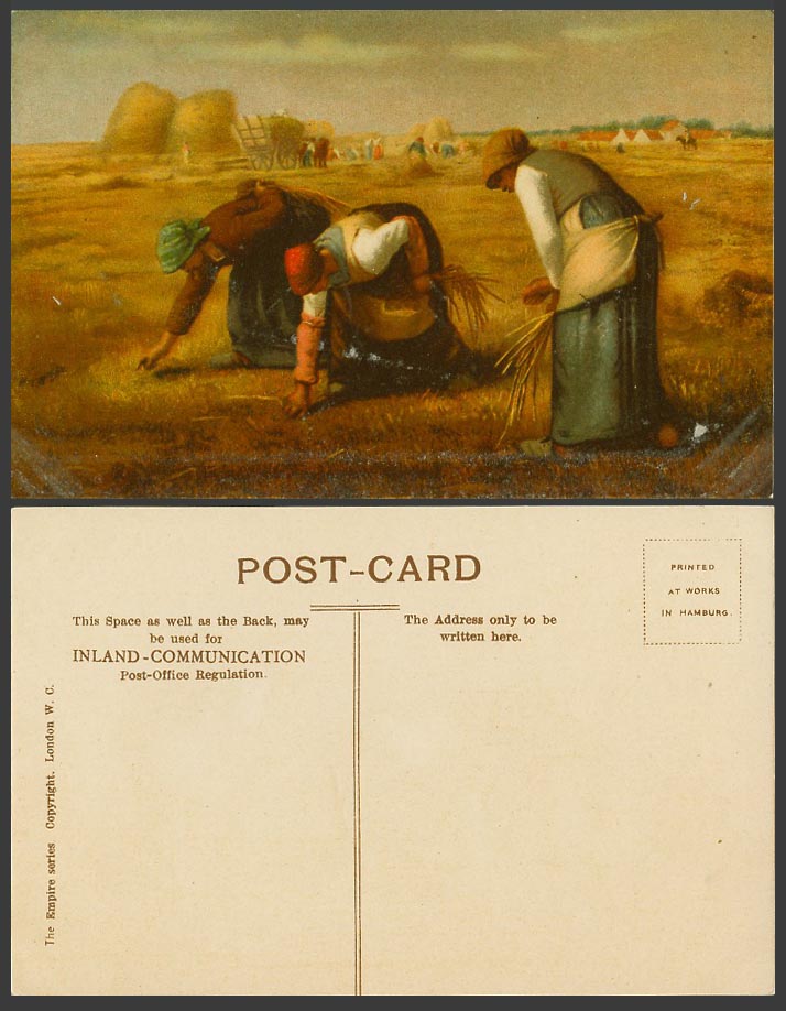 The Gleaners Jean-Francois JF MILLET France French Old Postcard Art Artist Drawn