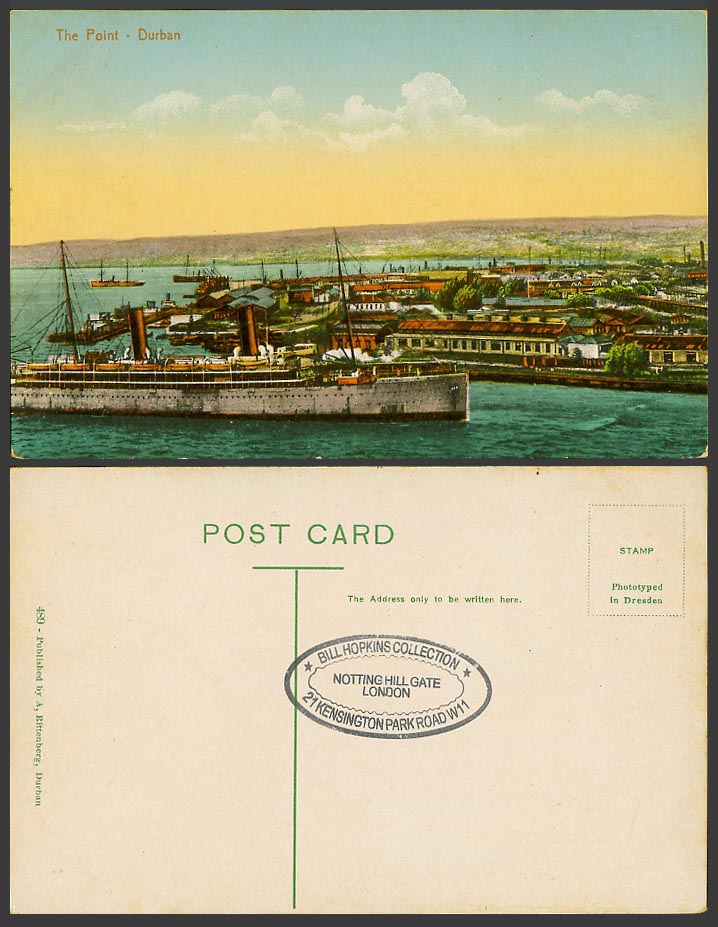 South Africa Old Colour Postcard The Point, Durban, Steam Ship Steamer and Boats