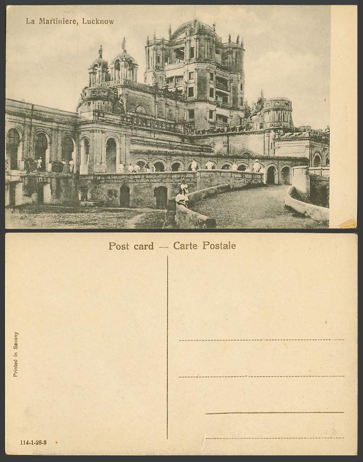 India Old Postcard La Martiniere College School Building Lucknow 114-1-28-8