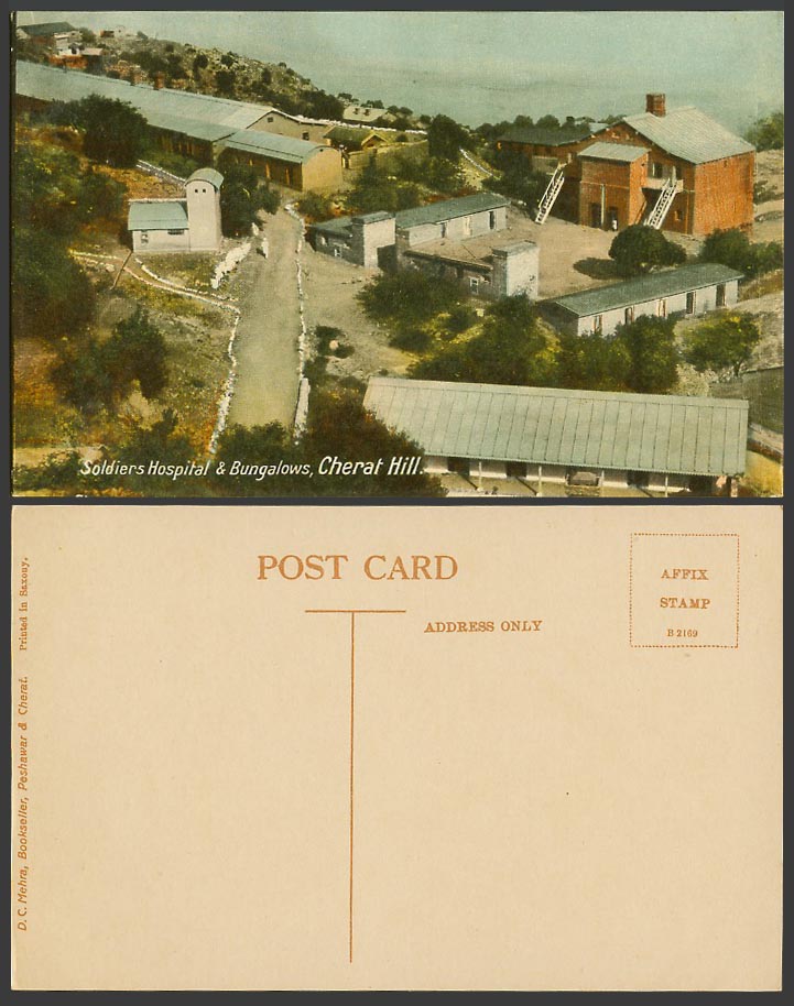 Pakistan Old Colour Postcard Soldiers Hospital and Bungalows CHERAT HILL ,Street