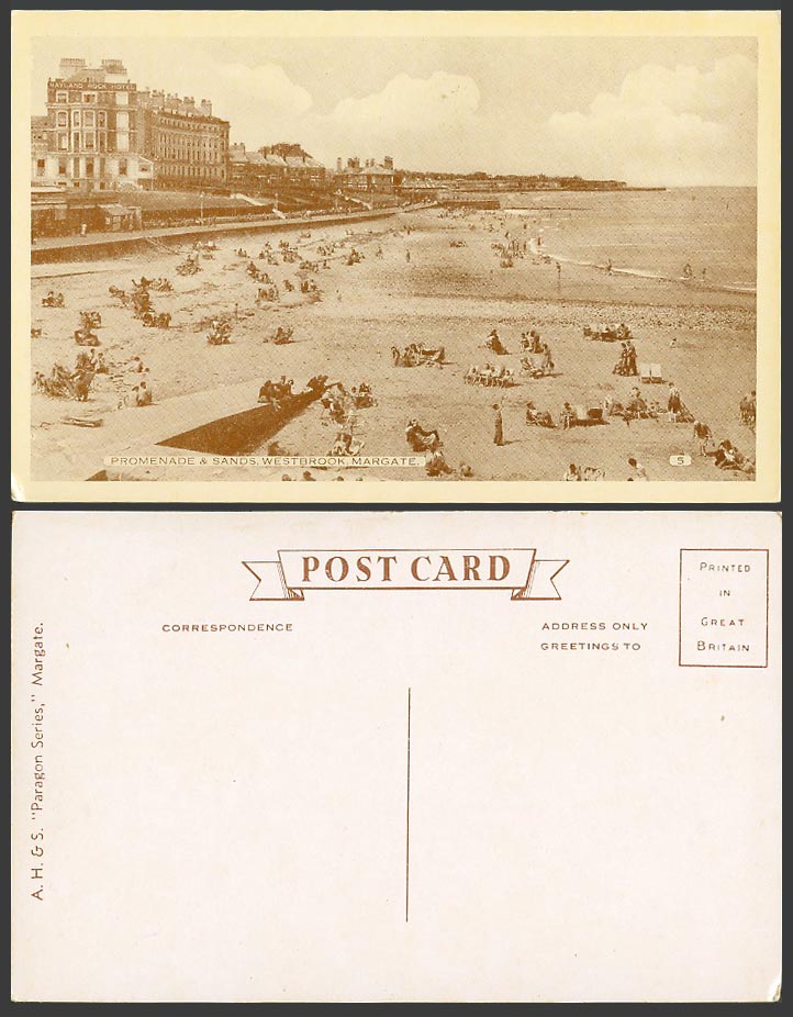 Margate Promenade and Sands Old Postcard Beach Seaside Panorama Kent Thanet No.