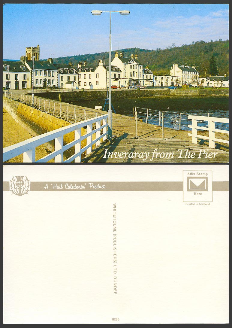 Inveraray from The Pier Seaside Panorama Church Tower Colour Postcard Whiteholme