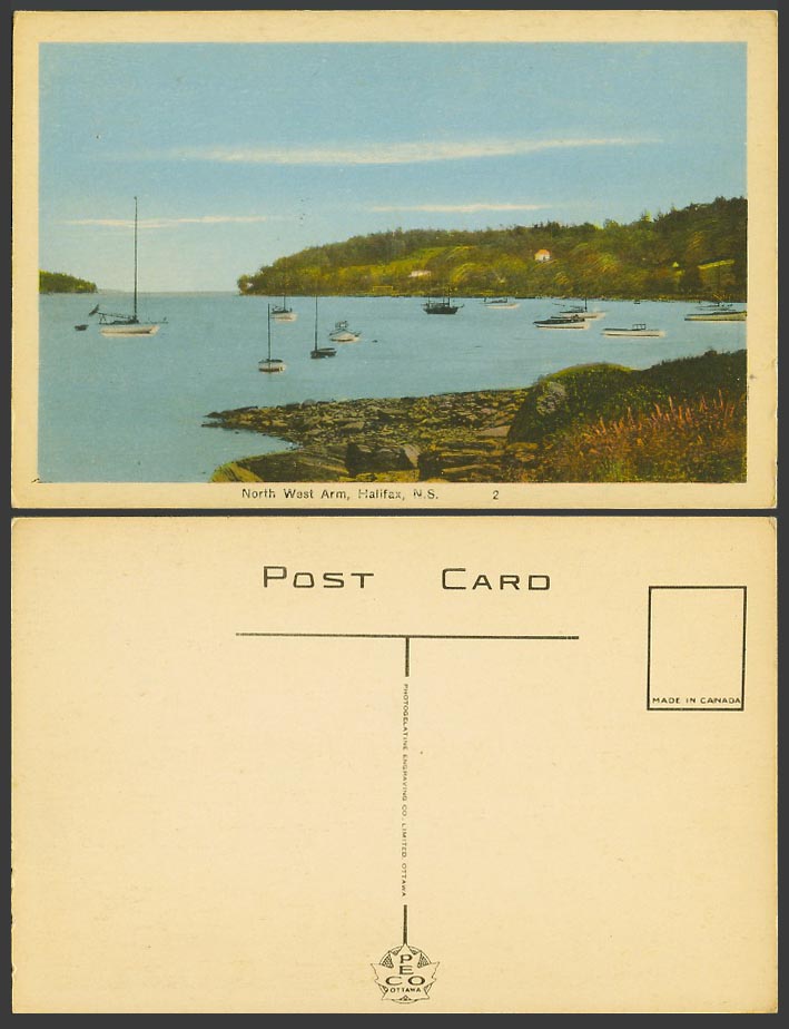 Canada Old Colour Postcard North West Arm Halifax N.S. Nova Scotia Boats Harbour